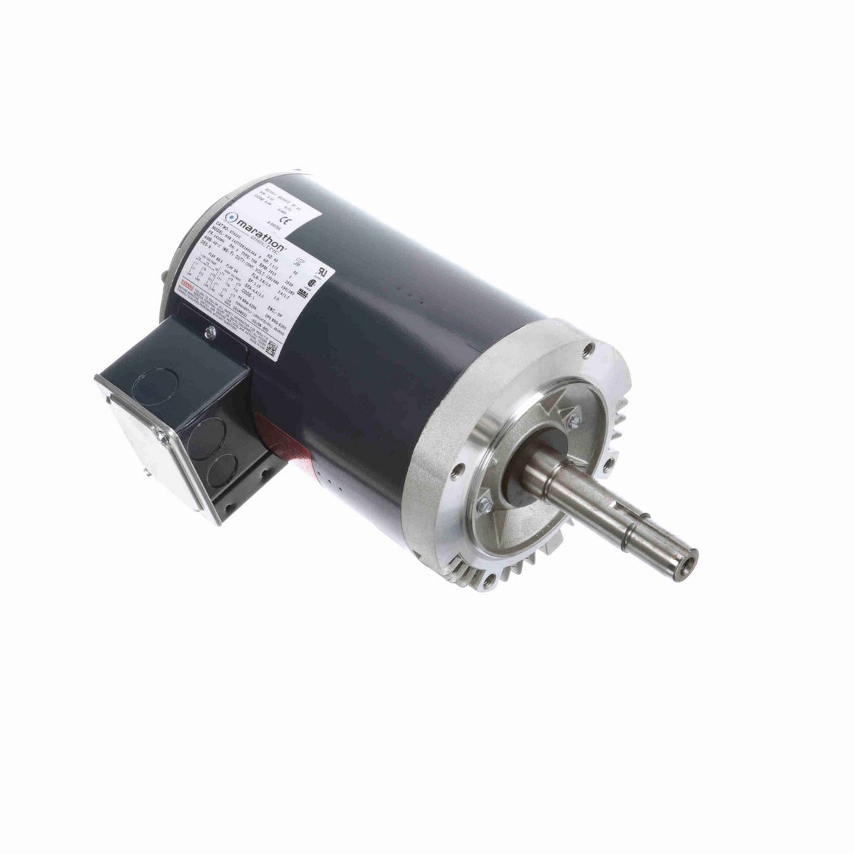 LEESON Close-Coupled Pump Motor, 1.50 & 1 HP, 3 Ph, 60 & 50 Hz, 230/460 & 190/380 V, 3600 & 3000 RPM, 143JMV Frame, DP - GT4103