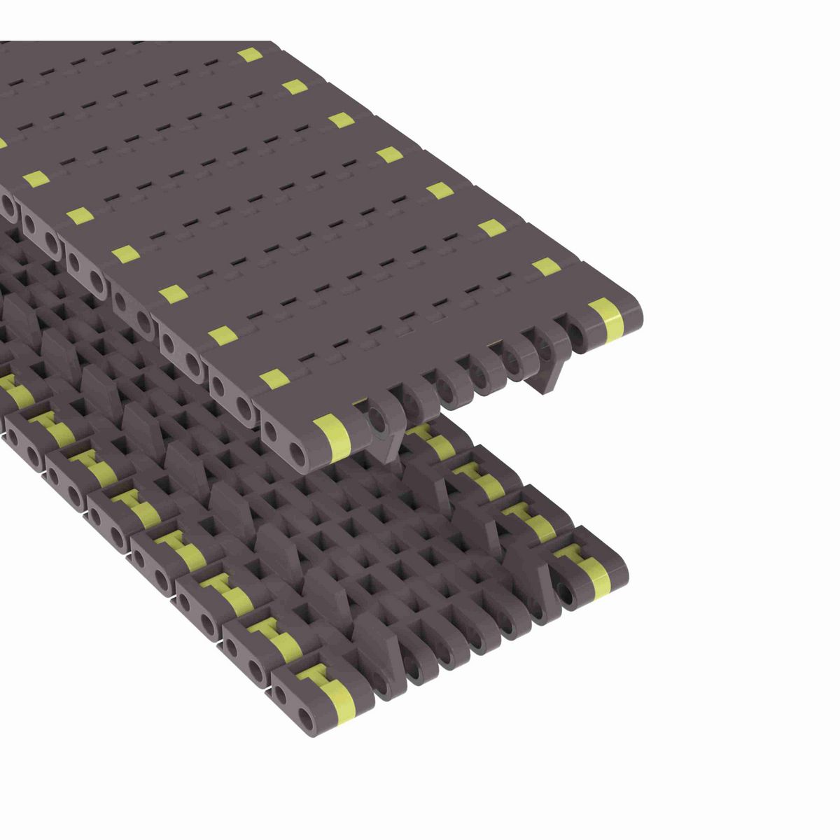 Rexnord 8505 Metric Width Straight Running Solid Top, Material: Brown High Performance, Width: 85mm, Pitch: 0.75in - 81416501