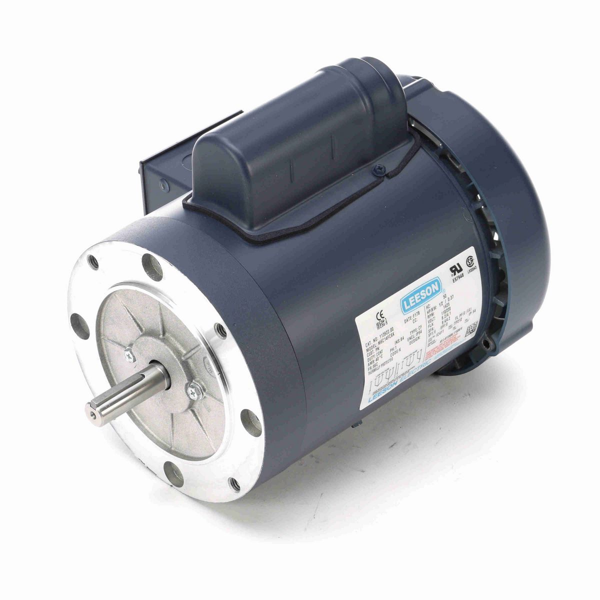 LEESON Special Voltage Motor, 0.50 HP, 1 Ph, 50 Hz, 110/220 V, 1500 RPM, 56C Frame, TEFC - 113922.00