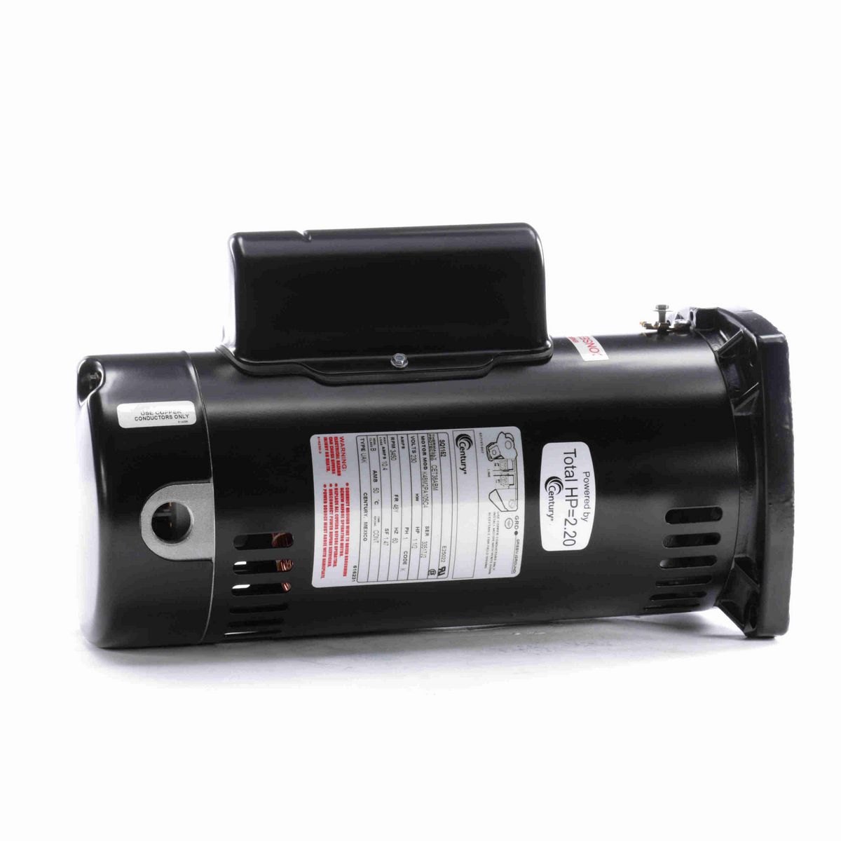 Century Pool Pump Motor, 1 1/2 HP, 1 Ph, 60 Hz, 230 V, 3600 RPM, 48Y Frame, ODP - SQ1152