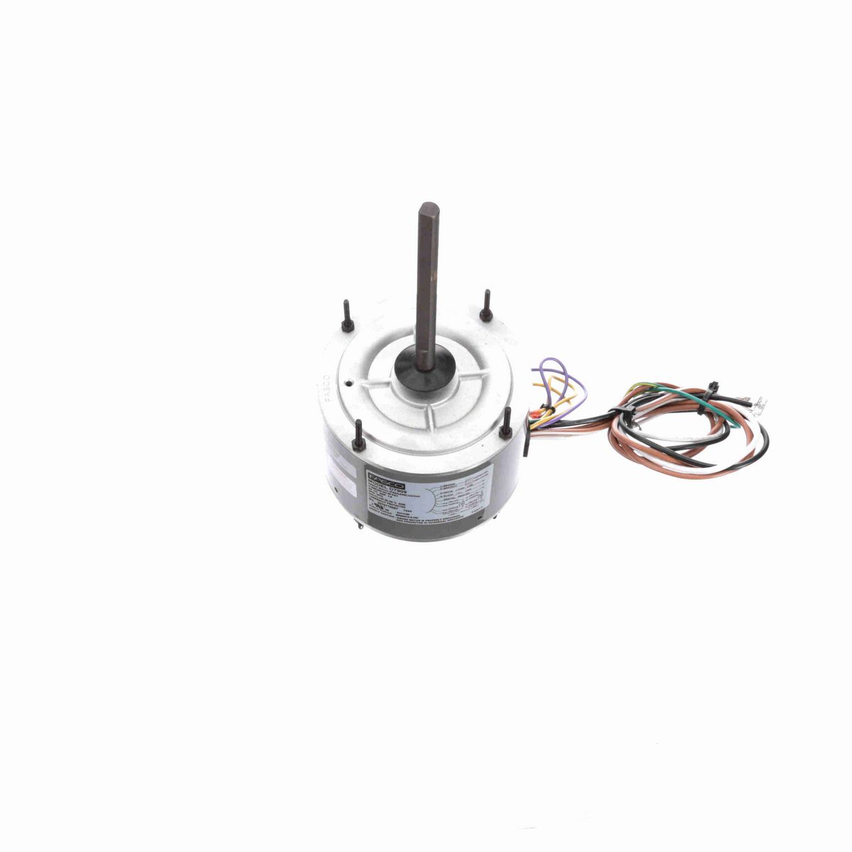 FASCO Condenser Fan Motor, 1/4 HP, 1 Ph, 60 Hz, 208-230 V, 1075 RPM, 1 Speed, 48 Frame, TEAO - D7909