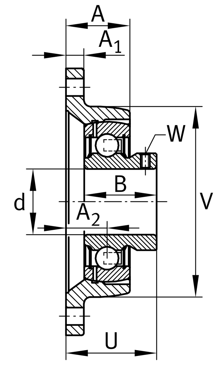 Фланцевый корпус INA PCJTY15-XL (PCJTY15)