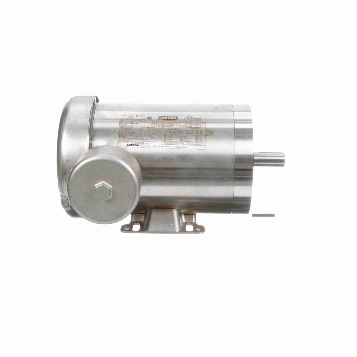 LEESON General Purpose Motor, 1.50 & 1 HP, 3 Ph, 60 & 50 Hz, 230/460 & 190/380 V, 1800 & 1500 RPM, 143TC Frame, TEFC - 122221.00