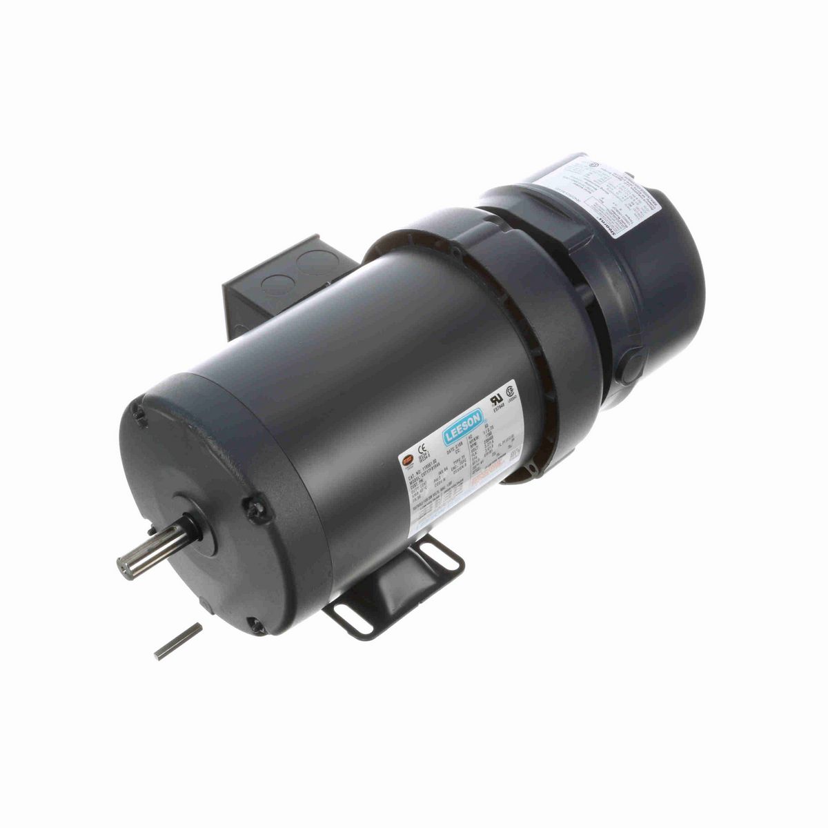 LEESON Brake Motor, 1 HP, 3 Ph, 60 Hz, 230/460 V, 1800 RPM, 56 Frame, TEFC - 119561.00