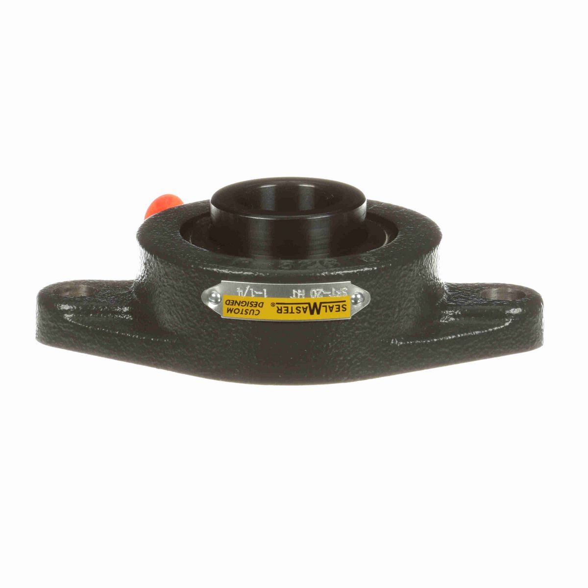 Sealmaster Mounted Cast Iron Two Bolt Flange Ball Bearing - 52100 Bearing Steel, Black Oxided - Setscrew Lock - High Temperature - SFT-20 HT