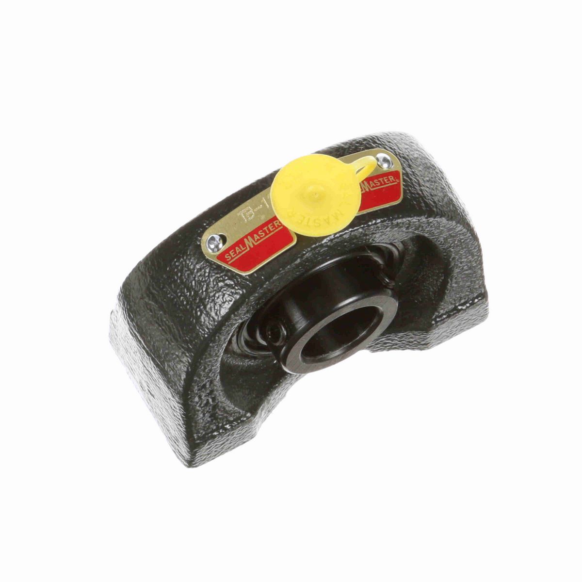Sealmaster Mounted Cast Iron Tapped Base Pillow Block Ball Bearing - 52100 Bearing Steel, Black Oxided - Setscrew Lock - TB-12C
