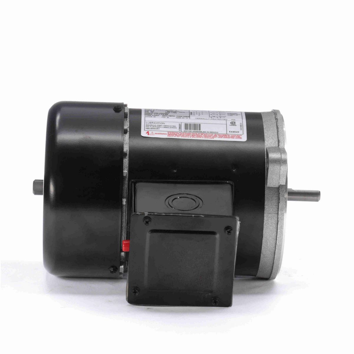 Century Auger Drive Motor, 1/2 HP, 3 Ph, 60 Hz, 208-230/460 V, 1800 RPM, 56N Frame, TEFC - C346