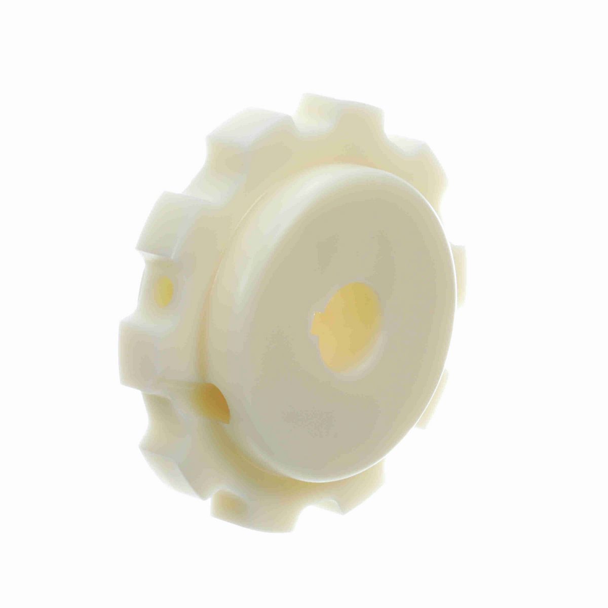 System Plast 880 Series Split Machined Sprocket with 10 Teeth, a 1in Round Shaft-Ready Bore and Setscrew - 880-10R1-DMS-SS