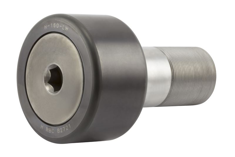 Игольчатый опорный ролик с цапфой RBC H160LW, цилиндрический, повышенной грузоподъемности, с уплотнением, с шестигранным отверстием
