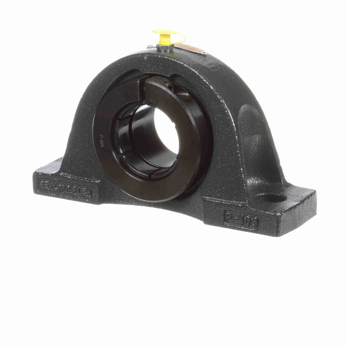 Sealmaster Mounted Cast Iron Two Bolt Low Base Pillow Block Ball Bearing - 52100 Bearing Steel, Black Oxided - Concentric Lock - NPL-31T