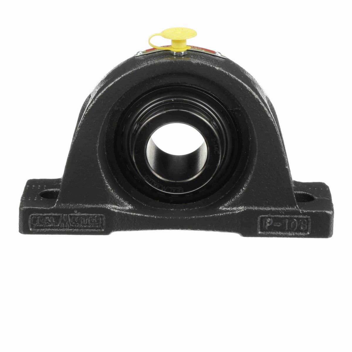 Sealmaster Mounted Cast Iron Two Bolt Pillow Block Ball Bearing - 52100 Bearing Steel, Black Oxided - Setscrew Lock - NP-20C