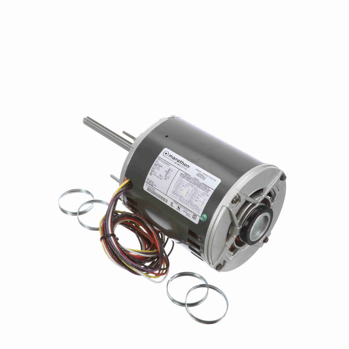 LEESON Condenser Fan Motor, 1 HP, 1 Ph, 60 Hz, 208-230/460 V, 1200 RPM, 56Z Frame, DP - P244