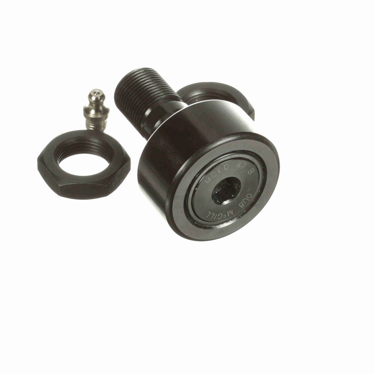 Опорный ролик с цапфой McGill CAMROL MCFD 47 B, бочкообразный, повышенной грузоподъемности, со щитком, с шестигранным отверстием, метрический