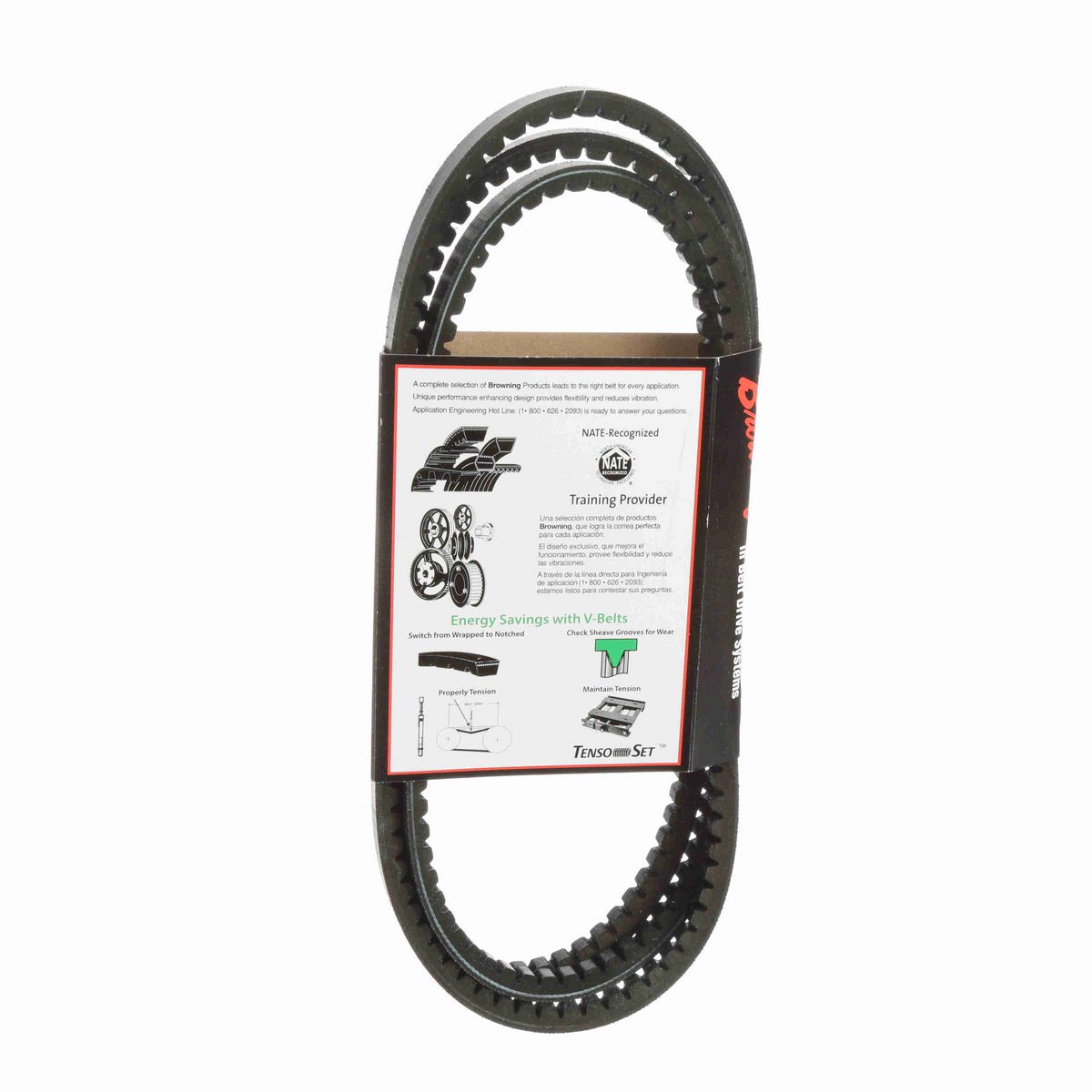 Browning EPDM Notched Belt 98% Efficient - AX89