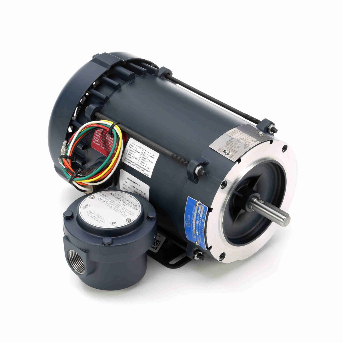 LEESON Explosion Proof Motor, 0.33 HP, 1 Ph, 60 Hz, 115/208-230 V, 3600 RPM, 56C Frame, EPFC - 116605.00