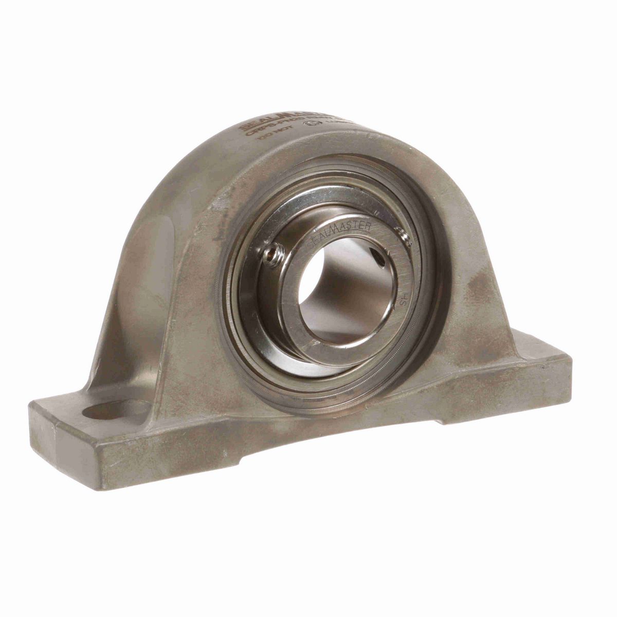 Sealmaster Mounted Stainless Steel Two Bolt Pillow Block Ball Bearing - 52100 Bearing Steel, Phosphorus Nickel Coated - Setscrew Lock - Corrosion Resistant - Reduced Maintenance - Lubed for Life - CRPS-PN20 RMW