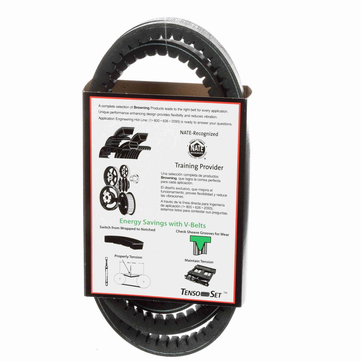 Browning EPDM Notched Belt 98% Efficient - BX64