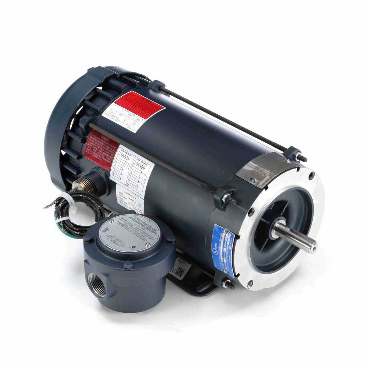 LEESON Explosion Proof Motor, 3 & 2 HP, 3 Ph, 60 & 50 Hz, 230/460 & 190/380 V, 3600 & 3000 RPM, 56C Frame, EPFC - 119443.00