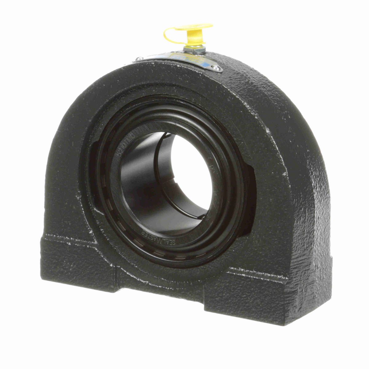 Sealmaster Mounted Cast Iron Tapped Base Pillow Block Ball Bearing - 52100 Bearing Steel, Black Oxided - Concentric Lock - TB-210TMC