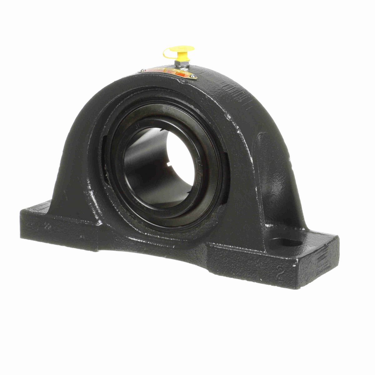 Sealmaster Mounted Cast Iron Two Bolt Pillow Block Ball Bearing - 52100 Bearing Steel, Black Oxided - Concentric Lock - NP-38T