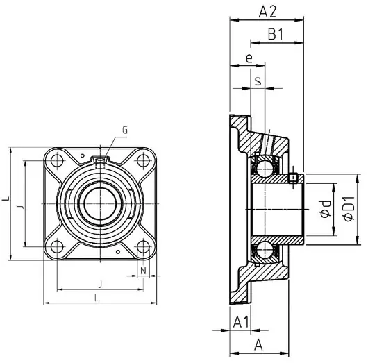 Конические роликовые подшипники HGF UCF207