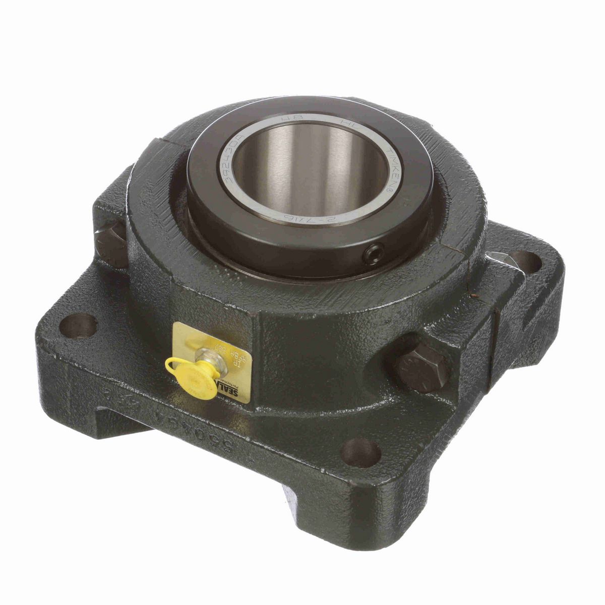 Sealmaster Mounted Cast Iron Four Bolt Flange Tapered Roller - 52100 Bearing Steel - Collar Mount Lock - RFBA 207
