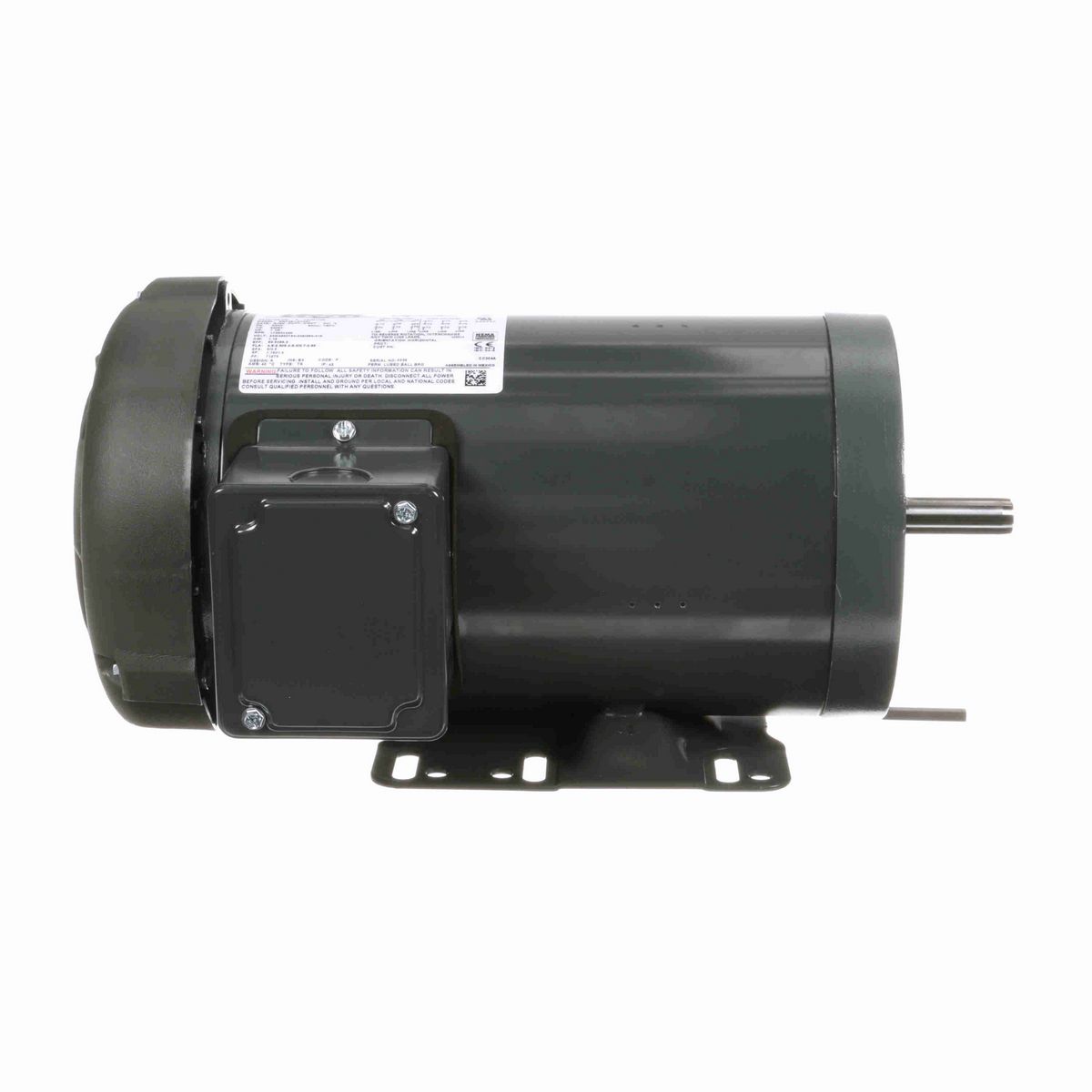 LEESON General Purpose Motor, 1.50 & 1.50 HP, 3 Ph, 60 & 50 Hz, 230/460 & 190-208/380-415 V, 1800 & 1500 RPM, 56HC Frame, TEFC - LM34170