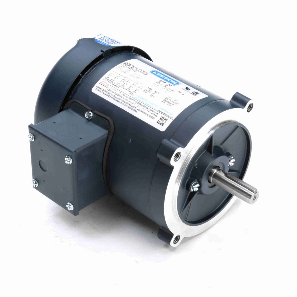 LEESON General Purpose Motor, 0.33 HP, 3 Ph, 60 Hz, 230/460 V, 1800 RPM, S56C Frame, TEFC - 101769.00