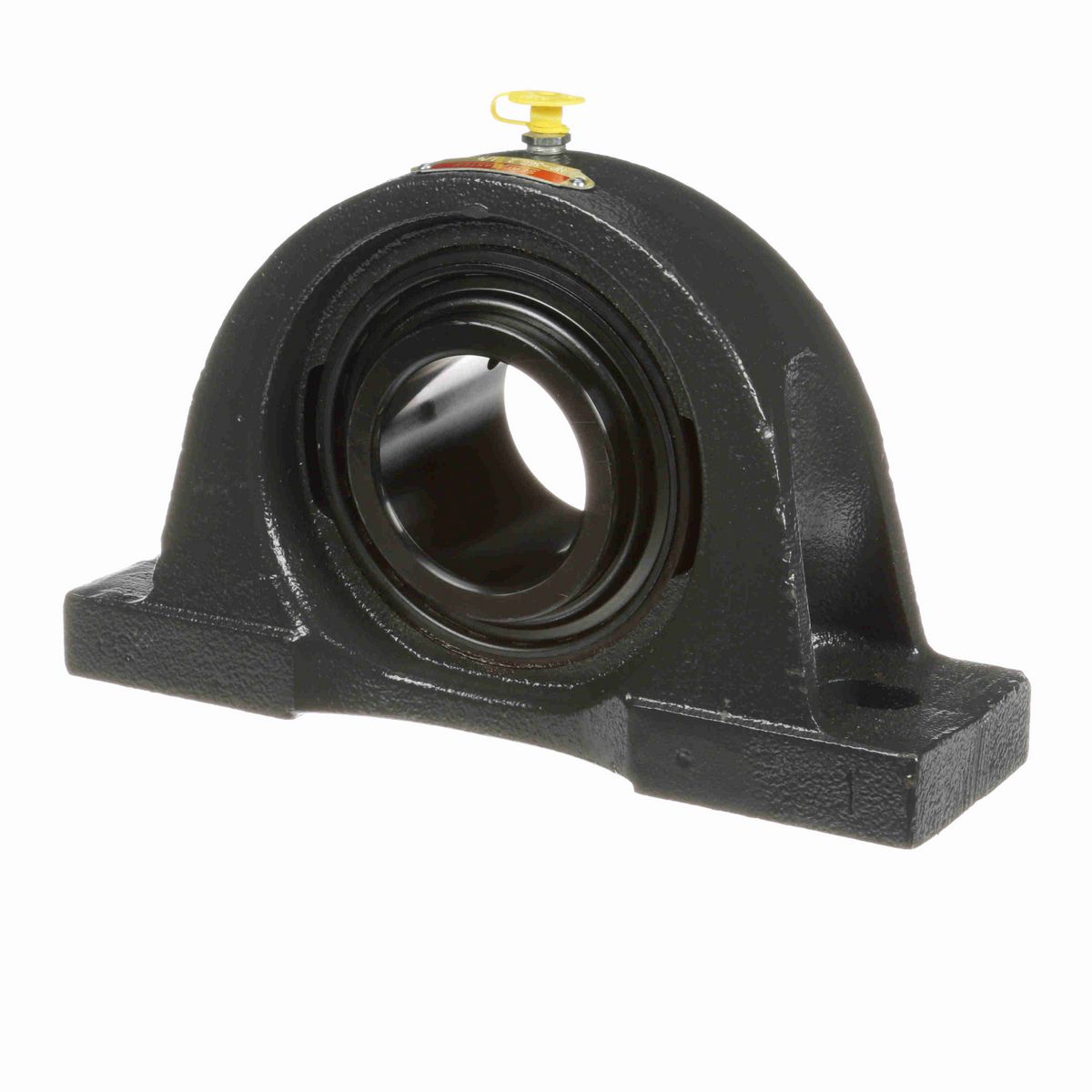 Sealmaster Mounted Cast Iron Two Bolt Pillow Block Ball Bearing - 52100 Bearing Steel, Black Oxided - Setscrew Lock - NP-36C