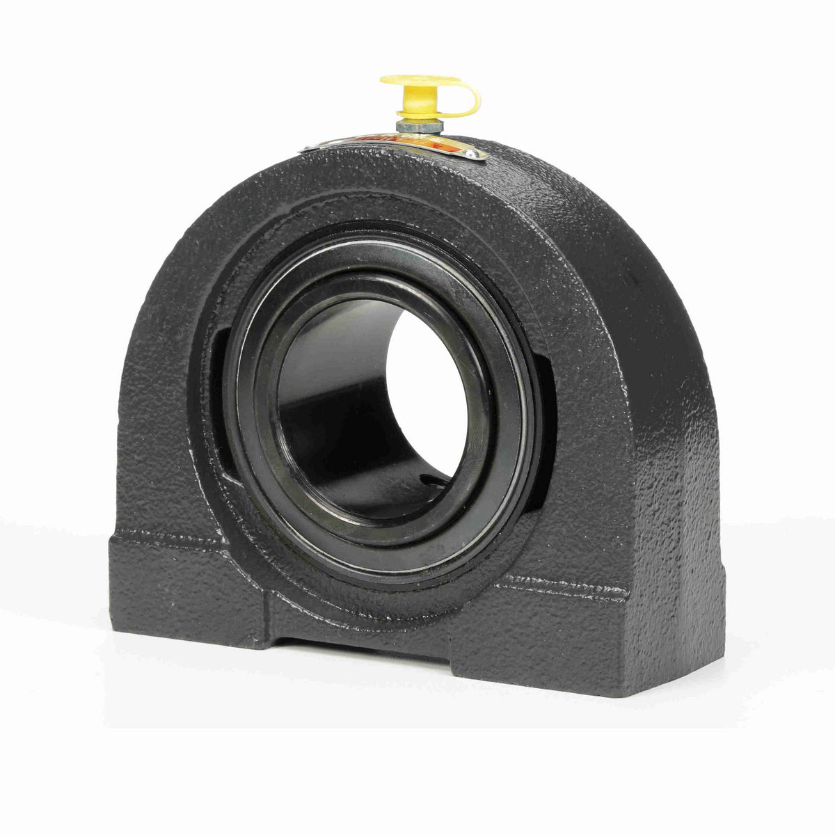 Sealmaster Mounted Cast Iron Tapped Base Pillow Block Ball Bearing - 52100 Bearing Steel, Black Oxided - Setscrew Lock - TB-210