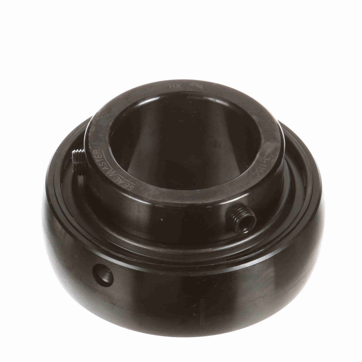 Sealmaster Mounted Insert Only Ball Bearing - 52100 Bearing Steel, Black Oxided - Setscrew Lock - 3-115C