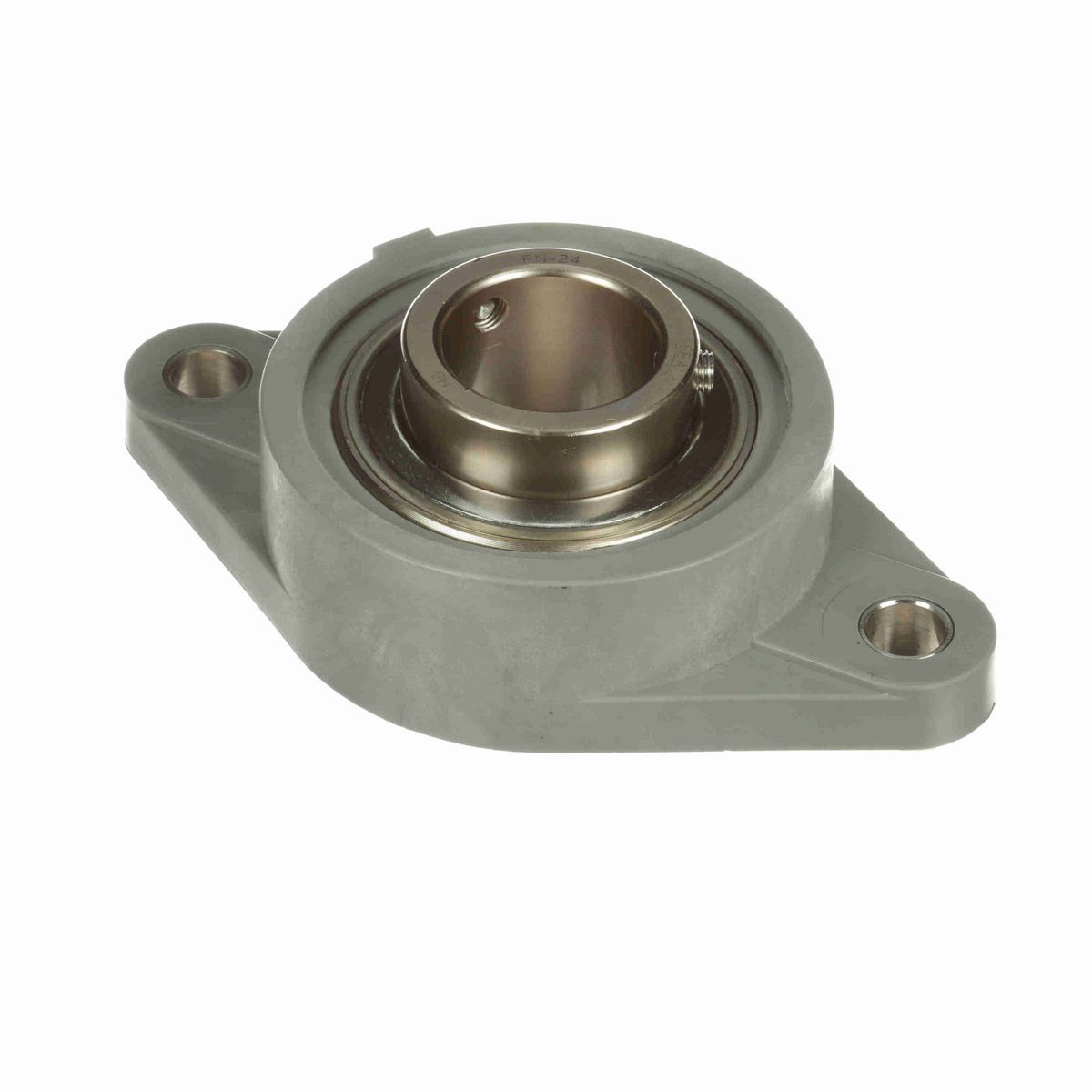 Sealmaster Mounted Composite Two Bolt Flange Ball Bearing - 52100 Bearing Steel, Phosphorus Nickel Coated - Setscrew Lock - Corrosion Resistant - Reduced Maintenance - Lubed for Life - CRFTC-PN24 RMW