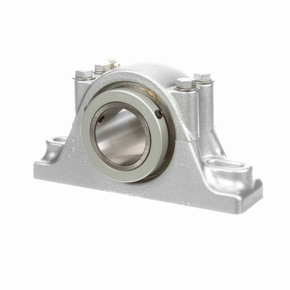 Sealmaster Mounted Flouropolymer Coated Cast Iron Two Bolt Pillow Block Tapered Roller - 52100 Bearing Steel - Double Collar Mount Lock - Corrosion Resistant - RPB 207-C2 CR
