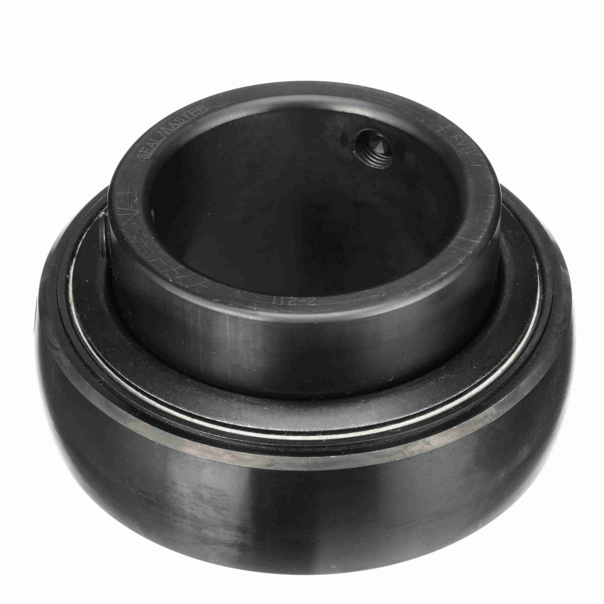 Sealmaster Mounted Insert Only Ball Bearing - 52100 Bearing Steel, Black Oxided - Setscrew Lock - 2-211