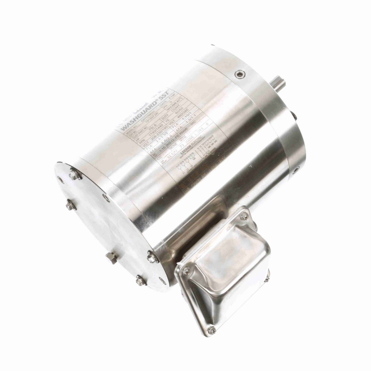 LEESON SST Duck™ General Purpose Motor, 0.75 & 0.50 HP, 3 Ph, 60 & 50 Hz, 230/460 & 190/380 V, 1800 & 1500 RPM, 56C Frame, TENV - 191207.00