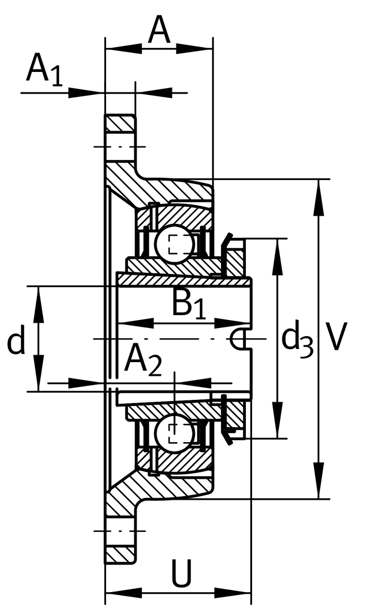 Фланцевый корпус INA RCJTA20-XL-N (RCJTA20-N)