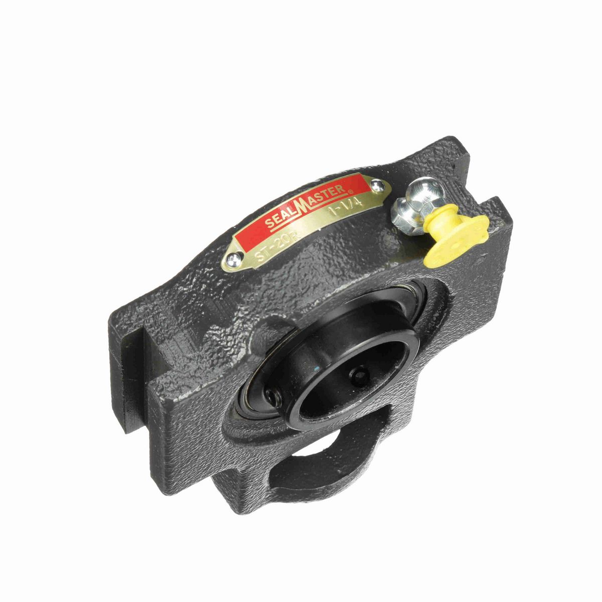 Sealmaster Mounted Cast Iron Wide Slot Take Up Ball Bearing - 52100 Bearing Steel, Black Oxided - Setscrew Lock - ST-20R