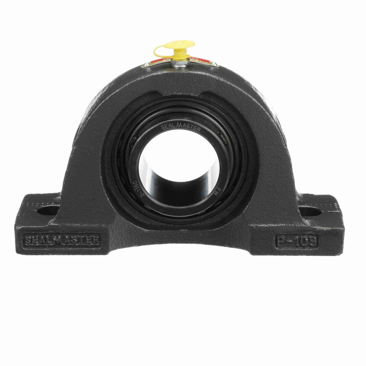 Sealmaster Mounted Cast Iron Two Bolt Pillow Block Ball Bearing - 52100 Bearing Steel, Black Oxided - Setscrew Lock - NP-31C