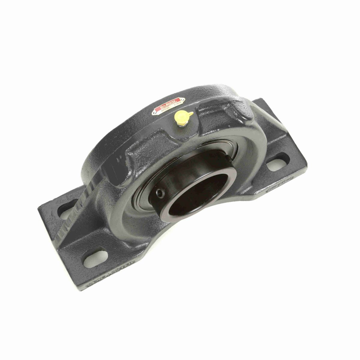 Sealmaster Mounted Cast Iron Four Bolt Pillow Block Ball Bearing - 52100 Bearing Steel, Black Oxided - Setscrew Lock - MFP-63