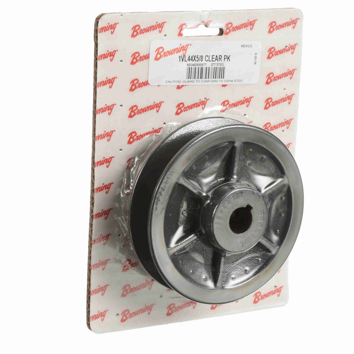 Browning 1 Groove Cast Iron Finish Bore FHP Variable Pitch Sheave Clear Pack - 1VL44X5/8 CLEAR PK