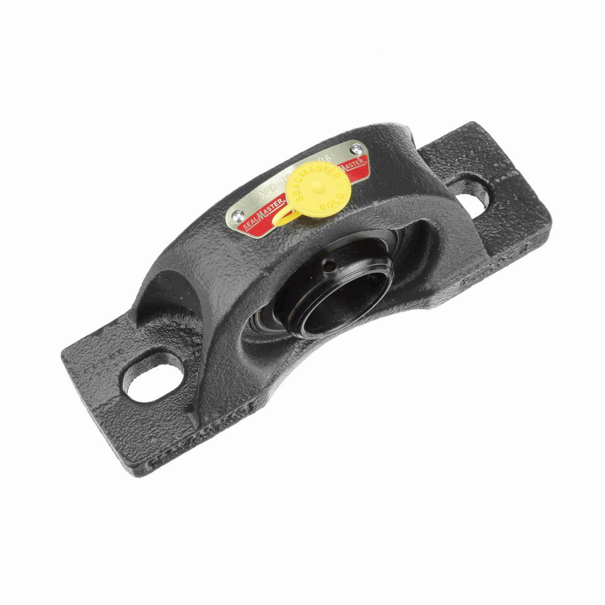 Sealmaster Mounted Cast Iron Two Bolt Pillow Block Ball Bearing - 52100 Bearing Steel, Black Oxided - Double Setscrew Lock - NPD-19