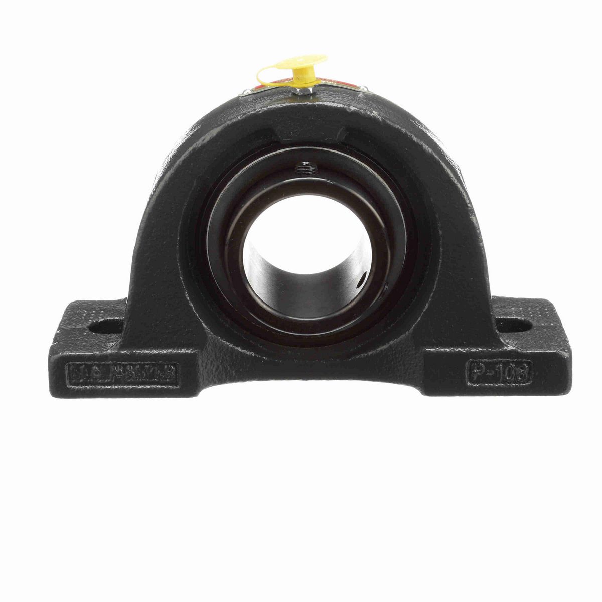 Sealmaster Mounted Cast Iron Two Bolt Pillow Block Ball Bearing - 52100 Bearing Steel, Black Oxided - Setscrew Lock - NP-209