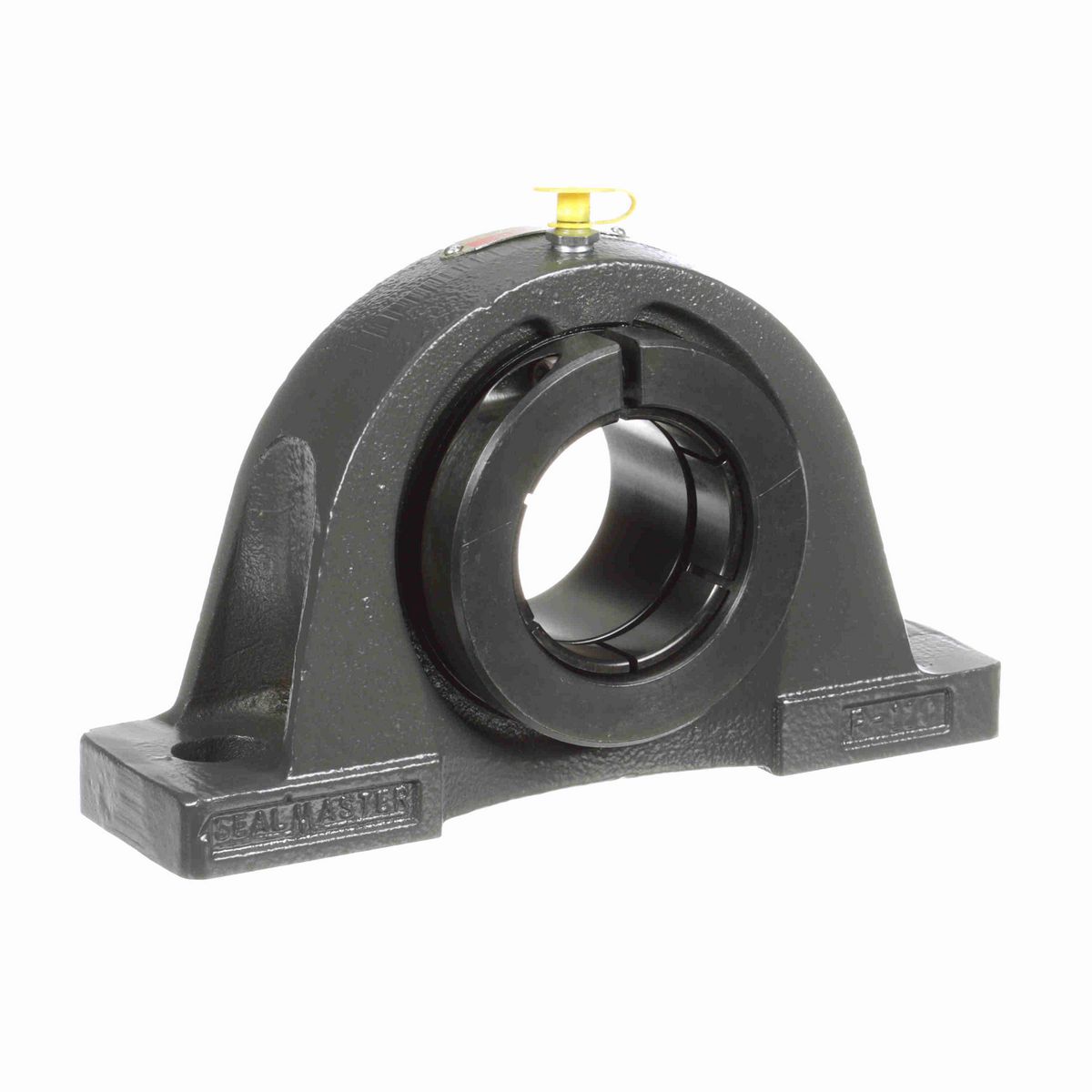 Sealmaster Mounted Cast Iron Two Bolt Pillow Block Ball Bearing - 52100 Bearing Steel, Black Oxided - Concentric Lock - NP-35T