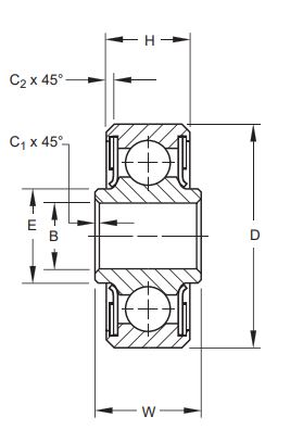 Авиационный прецизионный однорядный шарикоподшипник RBC MKP A Series MKP3ALFS464