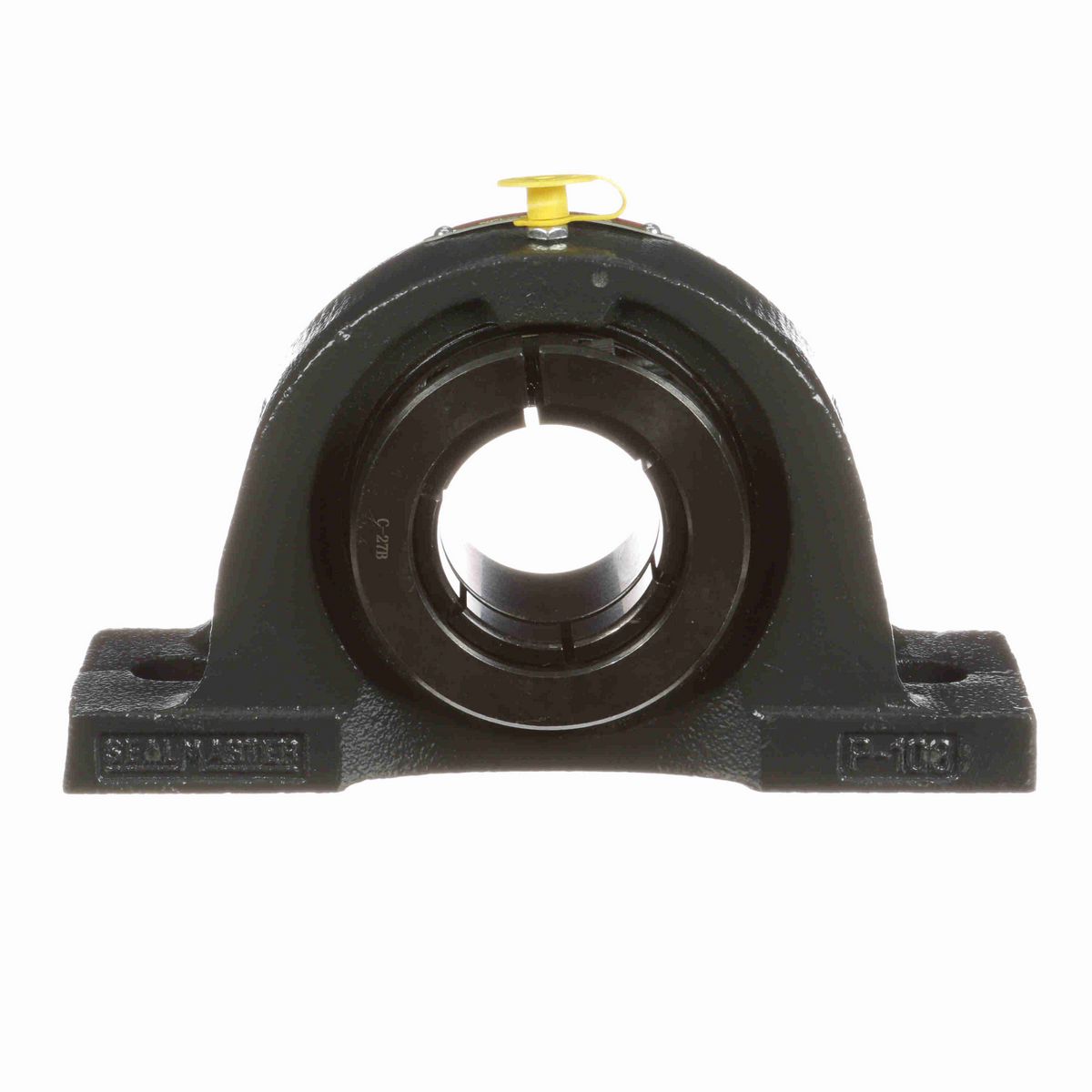 Sealmaster Mounted Cast Iron Two Bolt Low Base Pillow Block Ball Bearing - 52100 Bearing Steel, Black Oxided - Concentric Lock - NPL-27T
