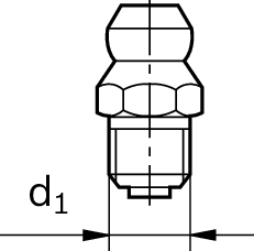 Гидравлический смазочный ниппель Bosch Rexroth DIN71412-AM8X1 [R341700302]