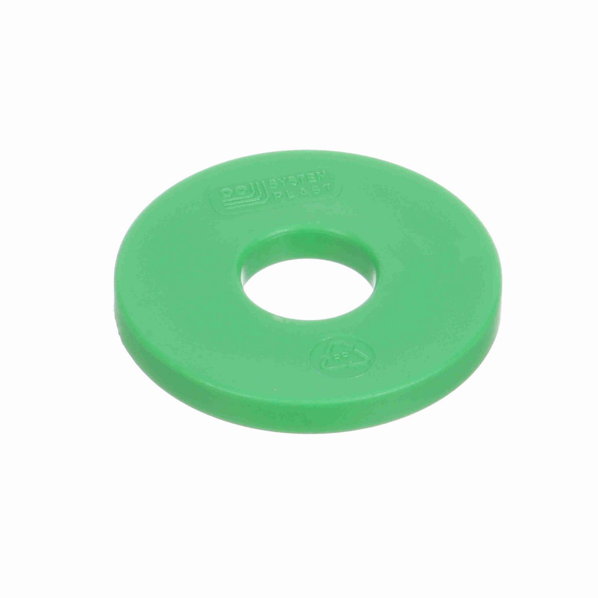 System Plast Flange; OD: 60-mm, Shaft Dia: 20-mm, Length: 7.25-mm, Color: Green - F-60B20ML7-PPG