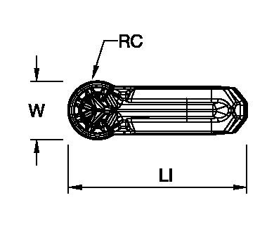 Grooving, and Cut-Off - Carbide insert Kennametal Beyond Evolution - Grooving Insert - GUP Geometry - Full Radius - Inch [6012976]