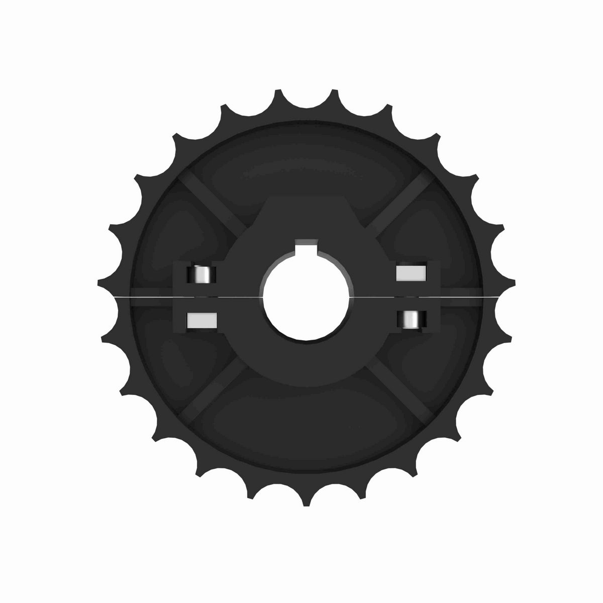 Rexnord 881 Series Split Molded Nylon Sprocket and a 23 Teeth with 1-1/4in Round Shaft-Ready Bore with Keyway & Setscrew - 614-43-3