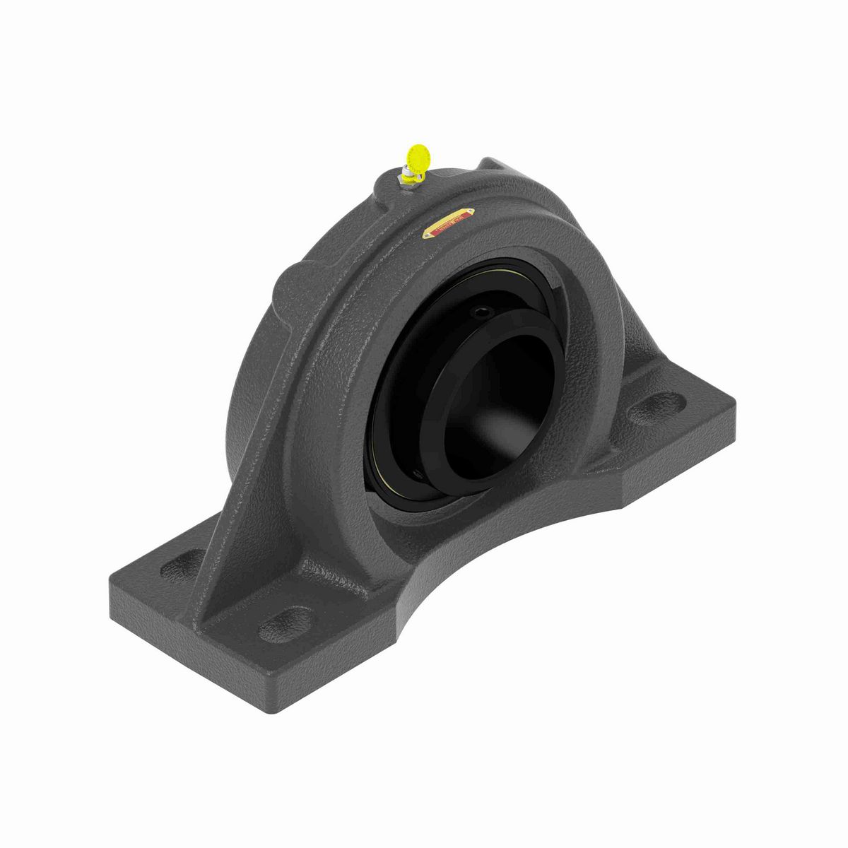 Sealmaster Mounted Cast Iron Four Bolt Pillow Block Ball Bearing - 52100 Bearing Steel, Black Oxided - Double Setscrew Lock - MFPD-71